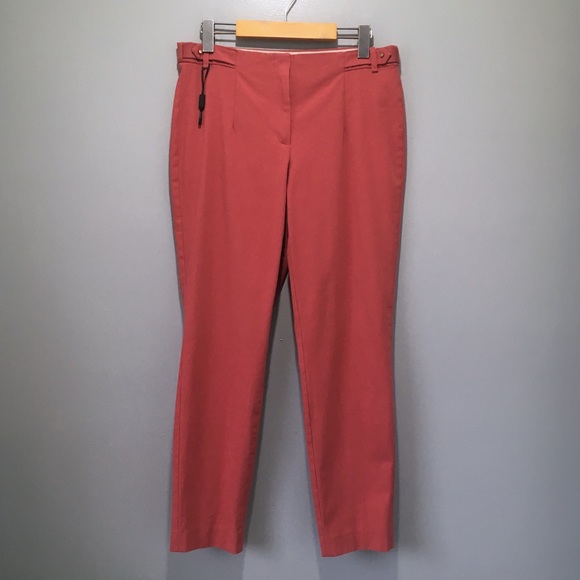 Massimo Dutti Coral Pink Chic Straight Leg Pants - Picture 2 of 8